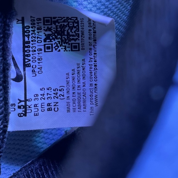 🔥 AIR FORCE 1 FELT GS CELESTINE BLUE GOLD KIDS 
SZ 6.5 WOMENS SZ 8  BV6058-400 - Picture 10 of 11